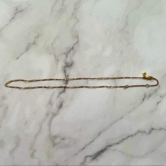 Madewell small gold plated figaro chain necklace - Picture 4 of 5